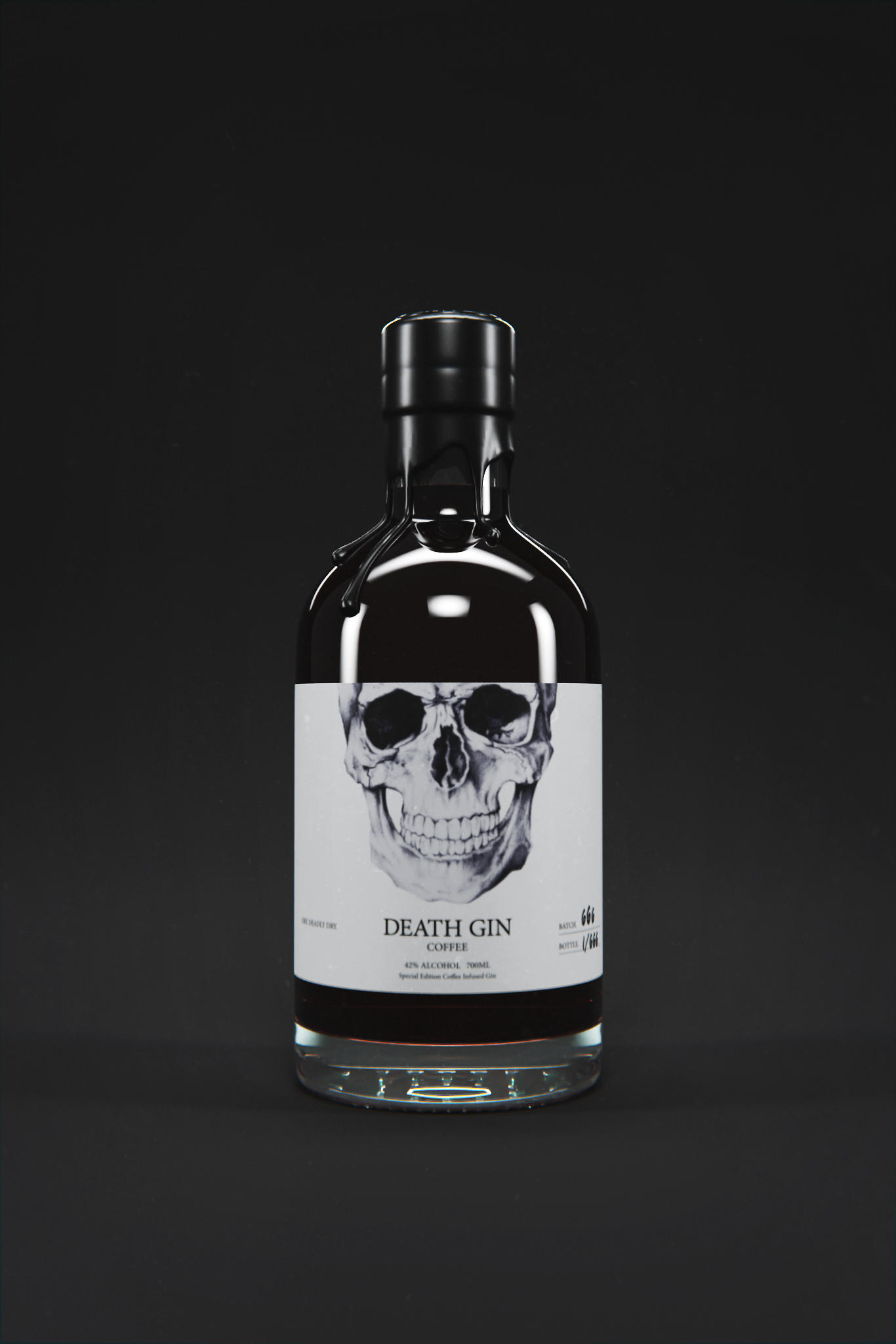 Coffee Comp - Death gin 3D product visualization - Sonny Nguyen