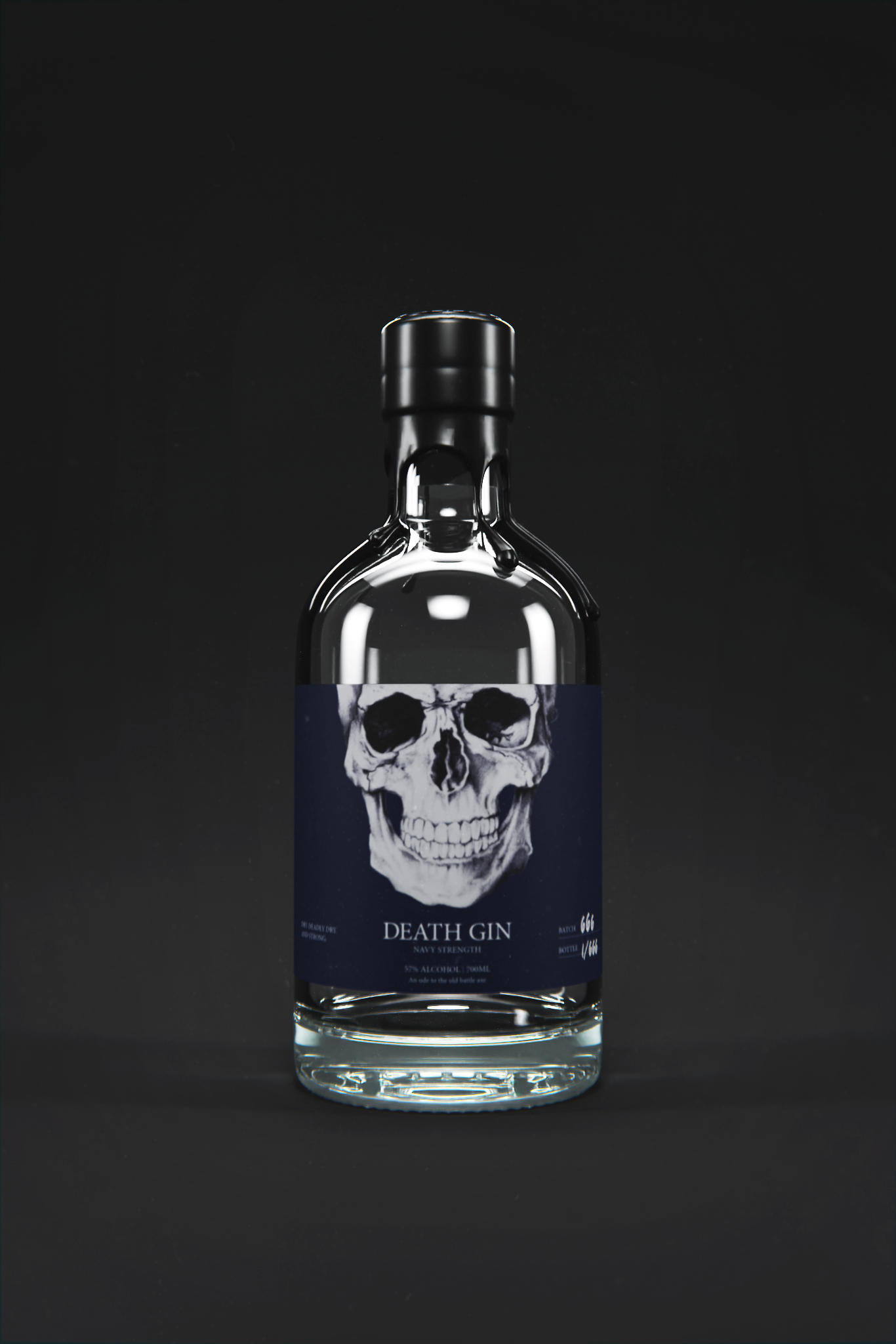 Navy Comp - Death gin 3D product visualization - Sonny Nguyen