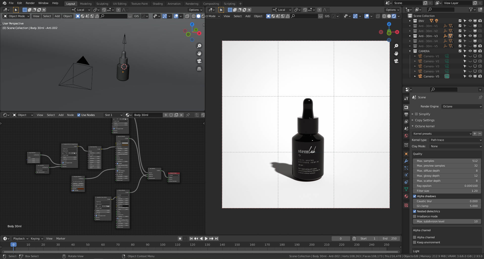 CGI Photography for Stemlab Anti-Aging Retinol Serum cosmetic product - by Sonny Nguyen