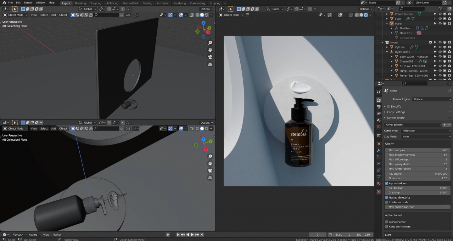 CGI Photography for Stemlab Hydra + Rejuvenating Cream Product - by Sonny Nguyen