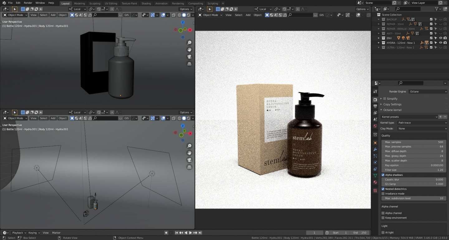 Screenshot 2021 08 07 232136 - Hydra + Rejuvenating Cream - 3D product visualization for Stemlab - Sonny Nguyen